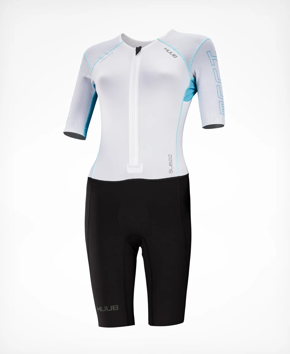 Anemoi 2 | SUB22 Aero Tri Suit White/Aqua - Women's - Image 3