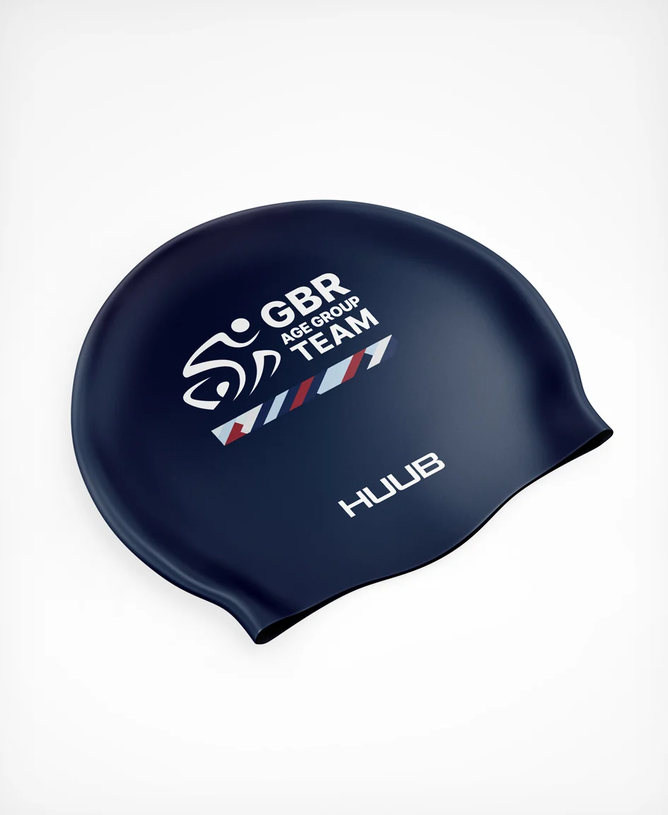 BTF Age-Group Silicone Swim Cap - Navy/Multi - Image 2