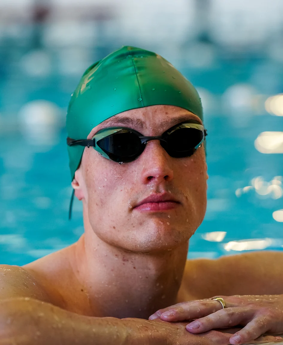 Silicone Swim Cap - Forest Green - Image 2