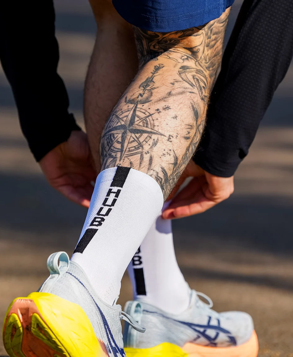 HUUB Cycling Socks - White - Image 3