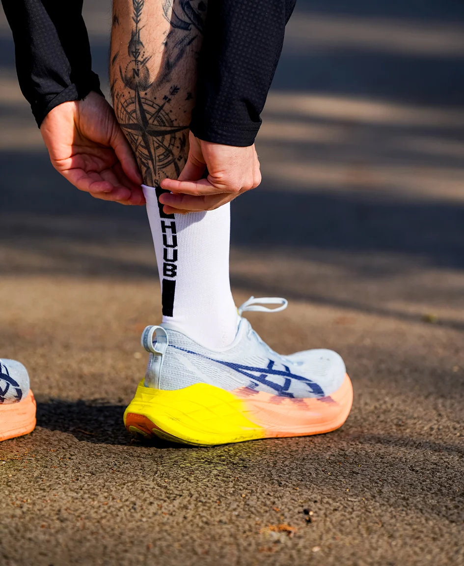 HUUB Cycling Socks - White - Image 4