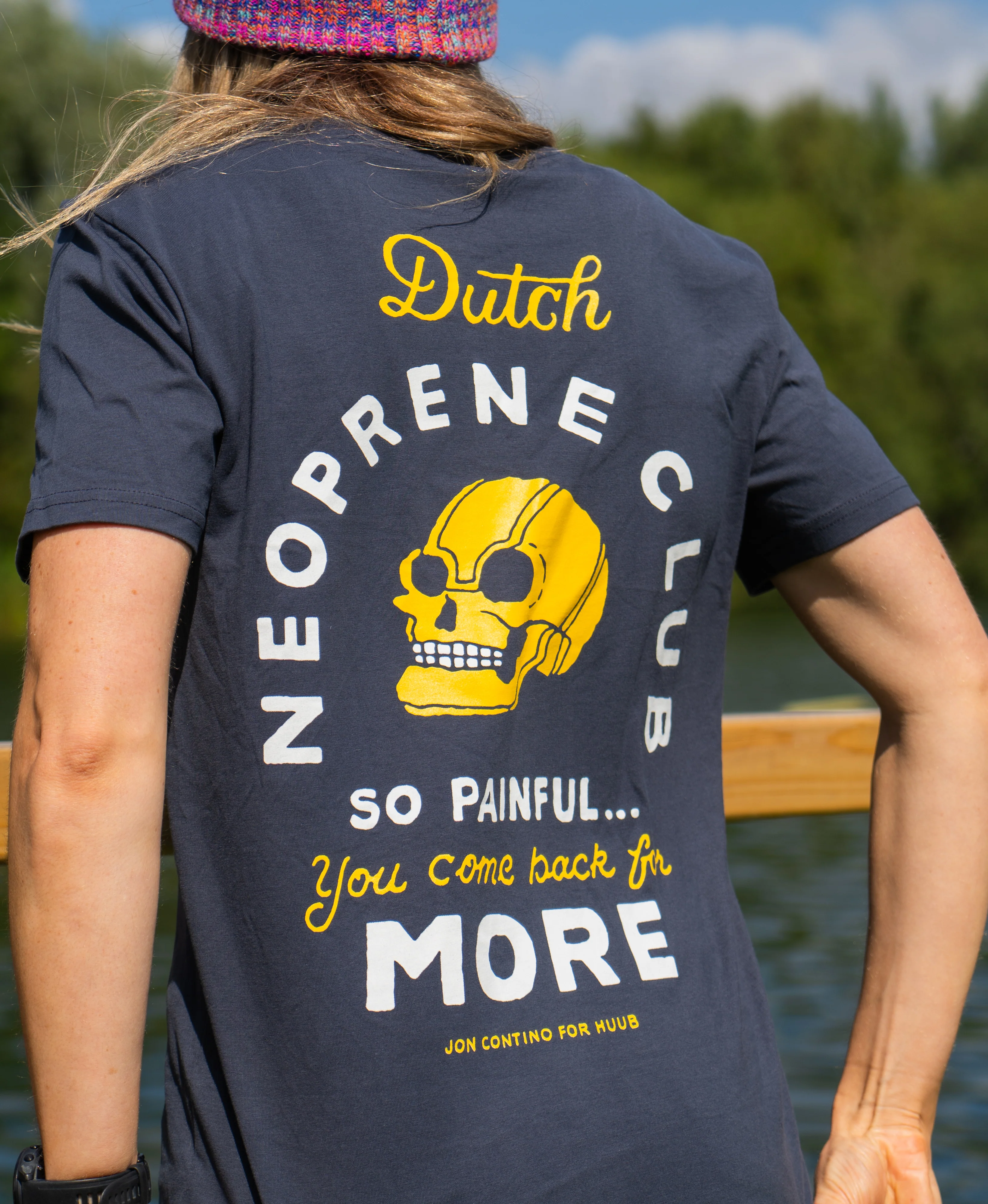 Dutch Neoprene Club T-Shirt Steel Blue - Image 3