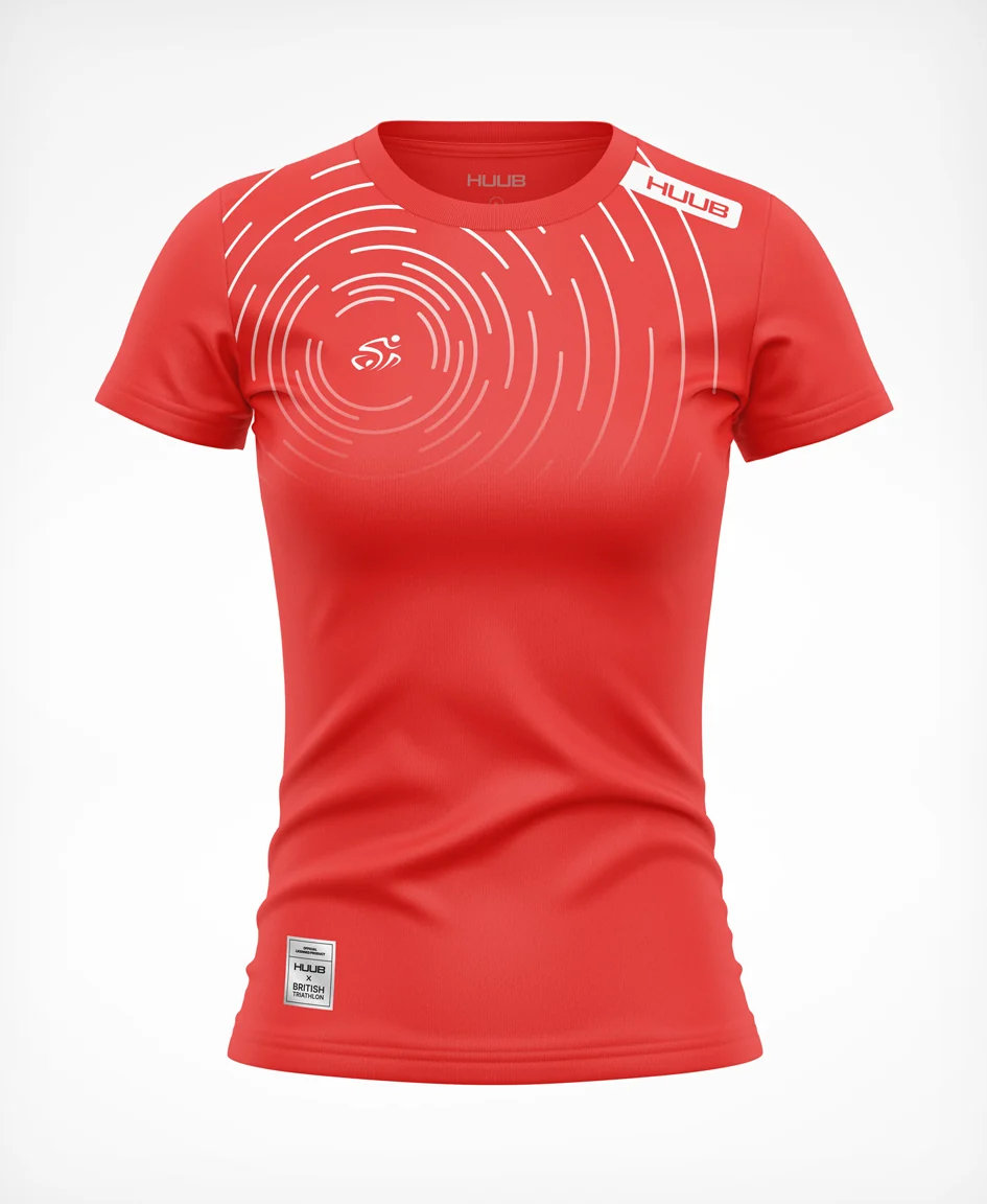 HUUB X British Triathlon Tech T-Shirt - Coral - Image 4