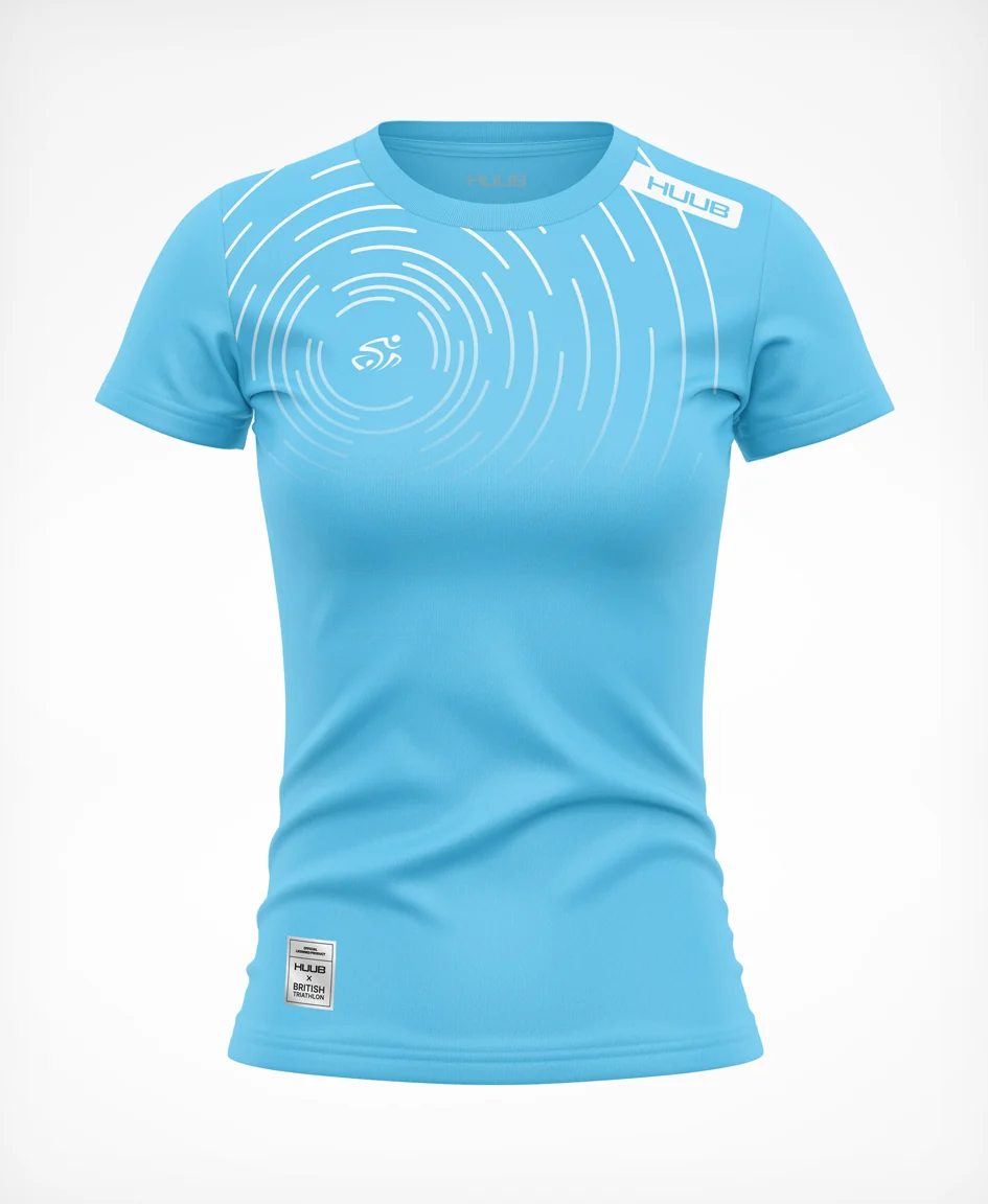 HUUB X British Triathlon Tech T-Shirt - Light Blue - Image 4