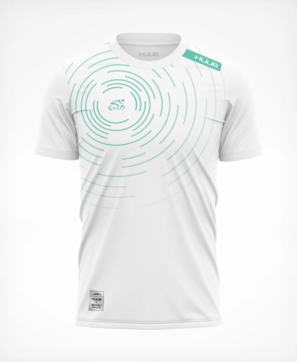 HUUB X British Triathlon Tech T-Shirt - White / Green - Image 2