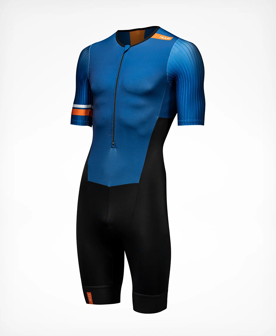 Mittsu Aero Tri Suit - Navy/Orange - Image 3
