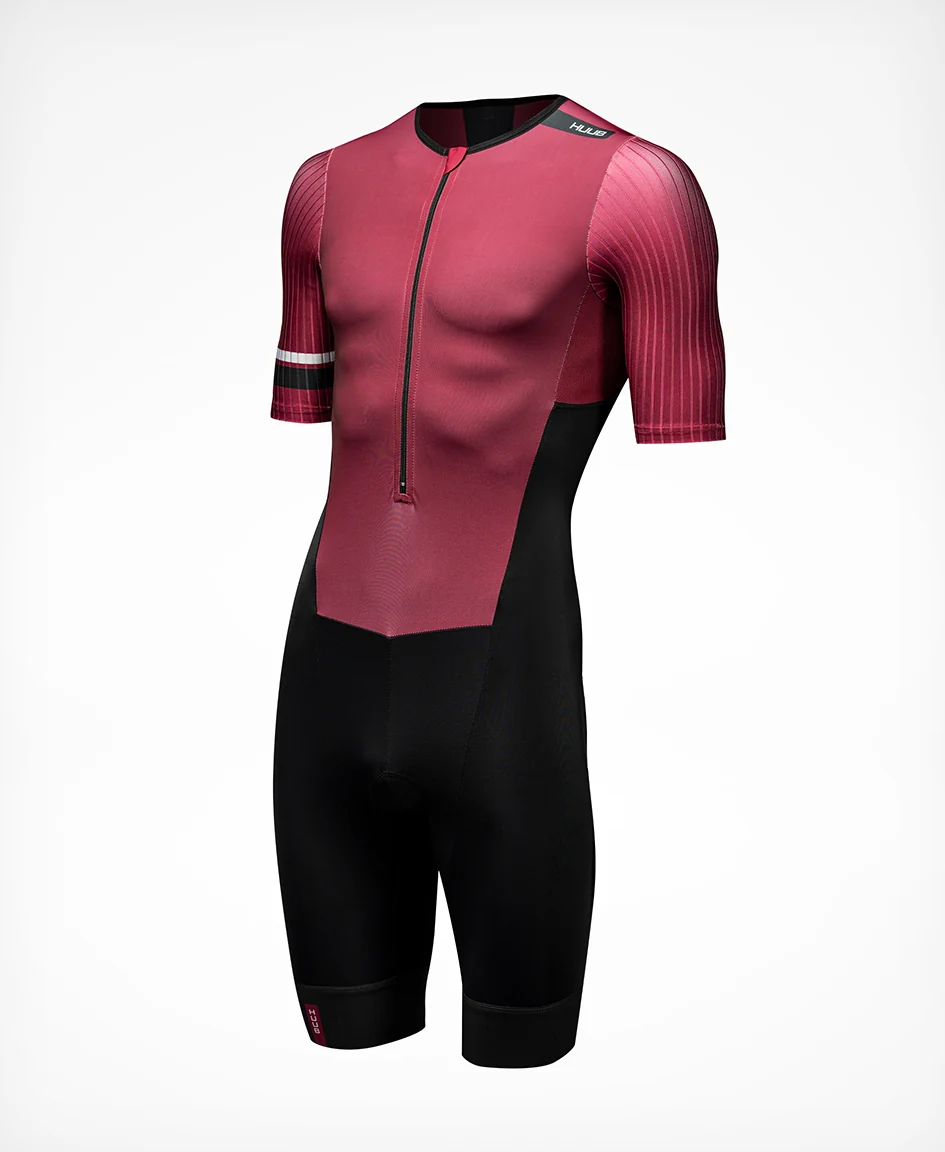 Mittsu Aero Tri Suit - Burgundy/Black - Image 3