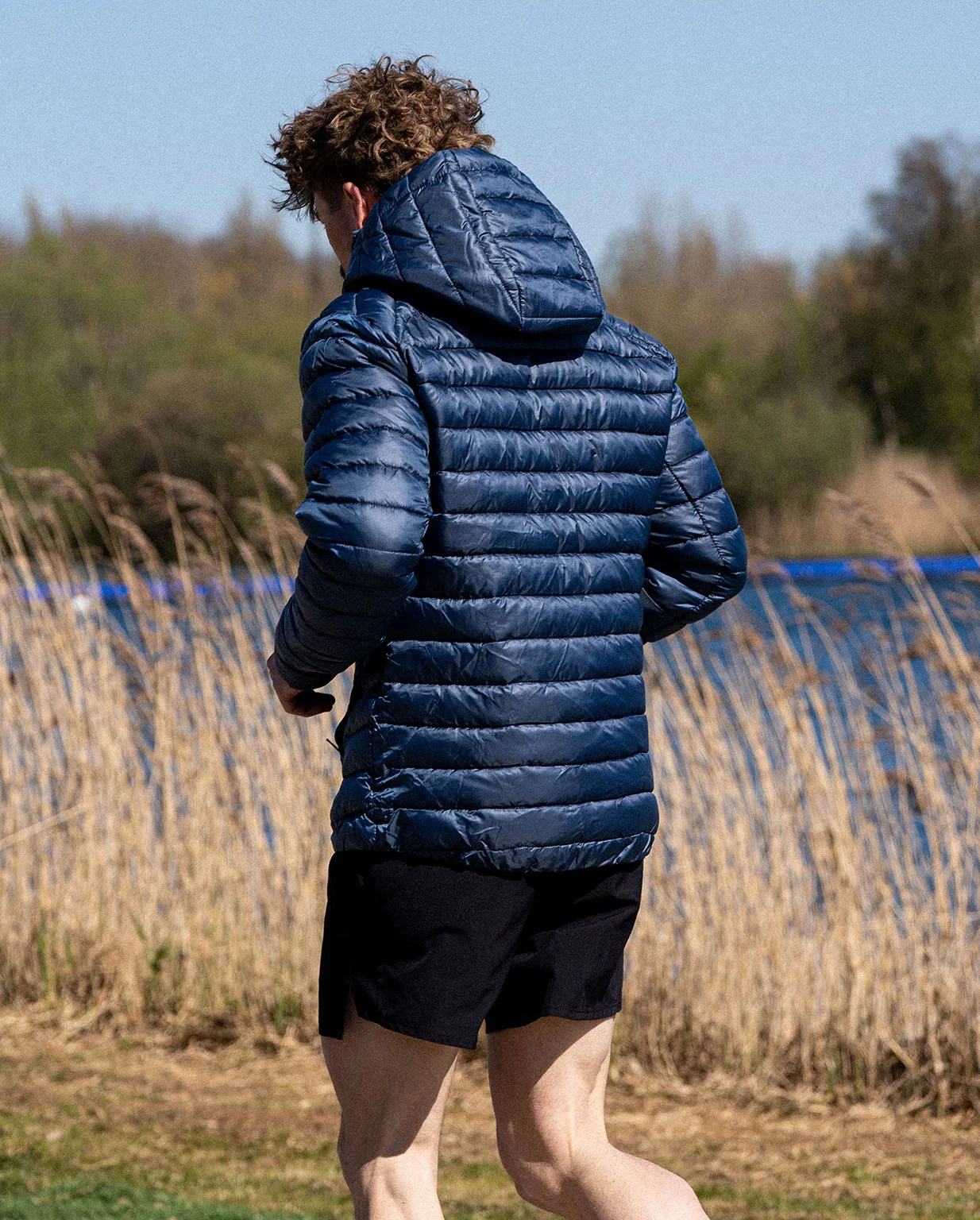 Peak Quilted Jacket Navy - Men's - Image 6