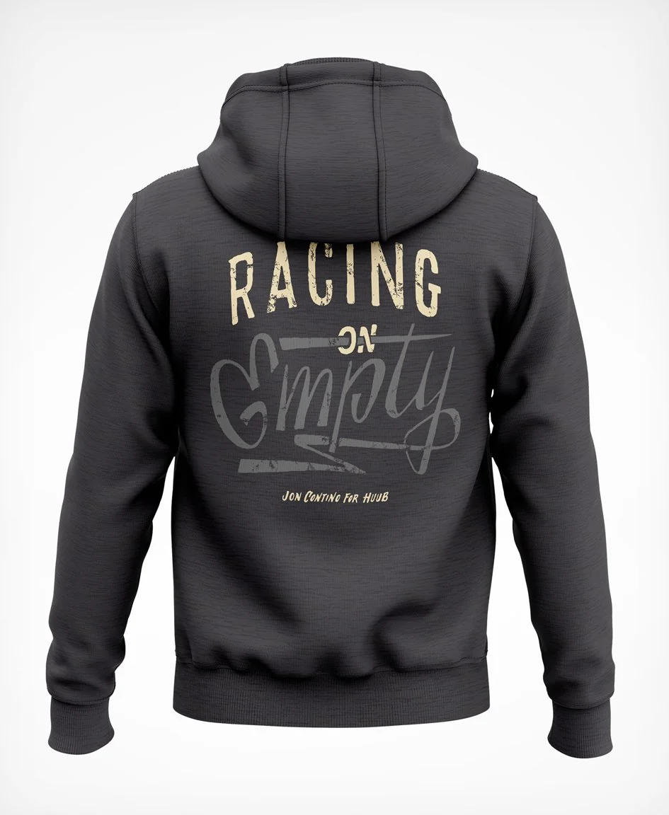 Racing On Empty Hoodie Charcoal - Image 2