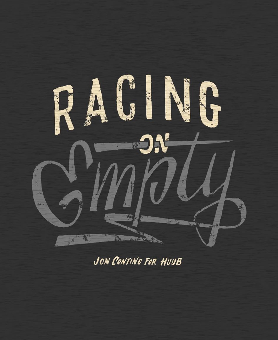 Racing On Empty T-Shirt Charcoal - Image 3