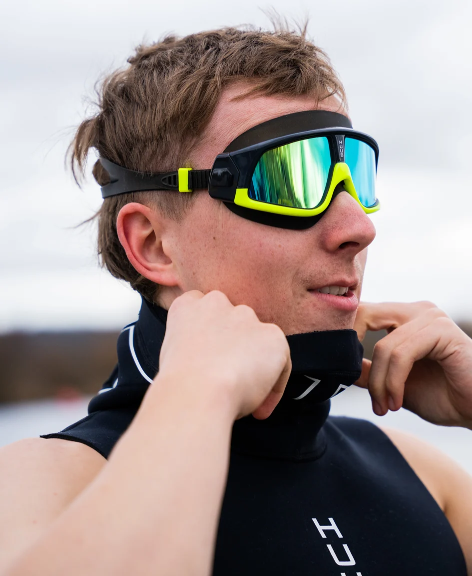 Ryft Open Water Swim Mask Met Black / Yellow - Polarised Gold - Image 4