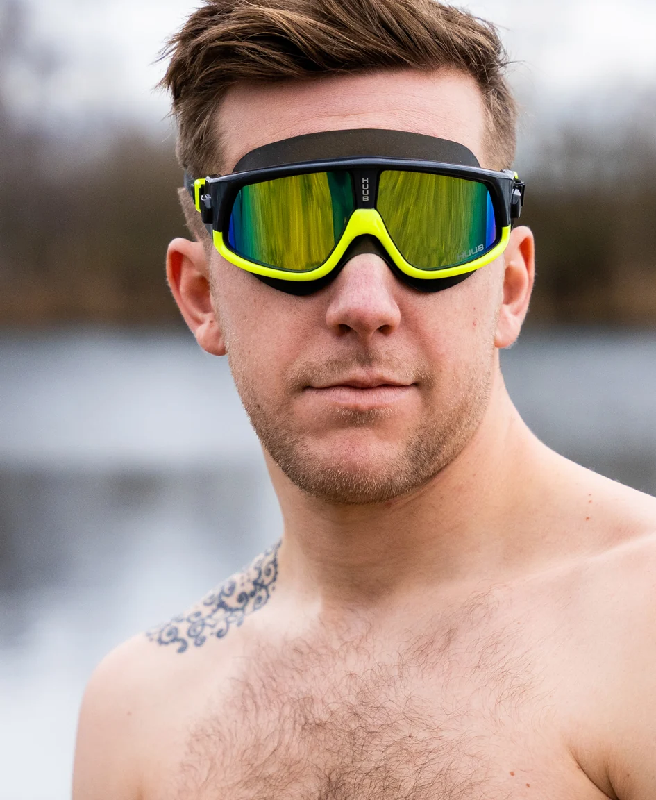 Ryft Open Water Swim Mask Met Black / Yellow - Polarised Gold - Image 5