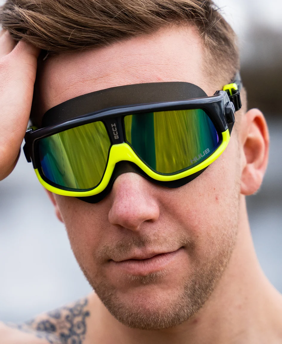 Ryft Open Water Swim Mask Met Black / Yellow - Polarised Gold - Image 6