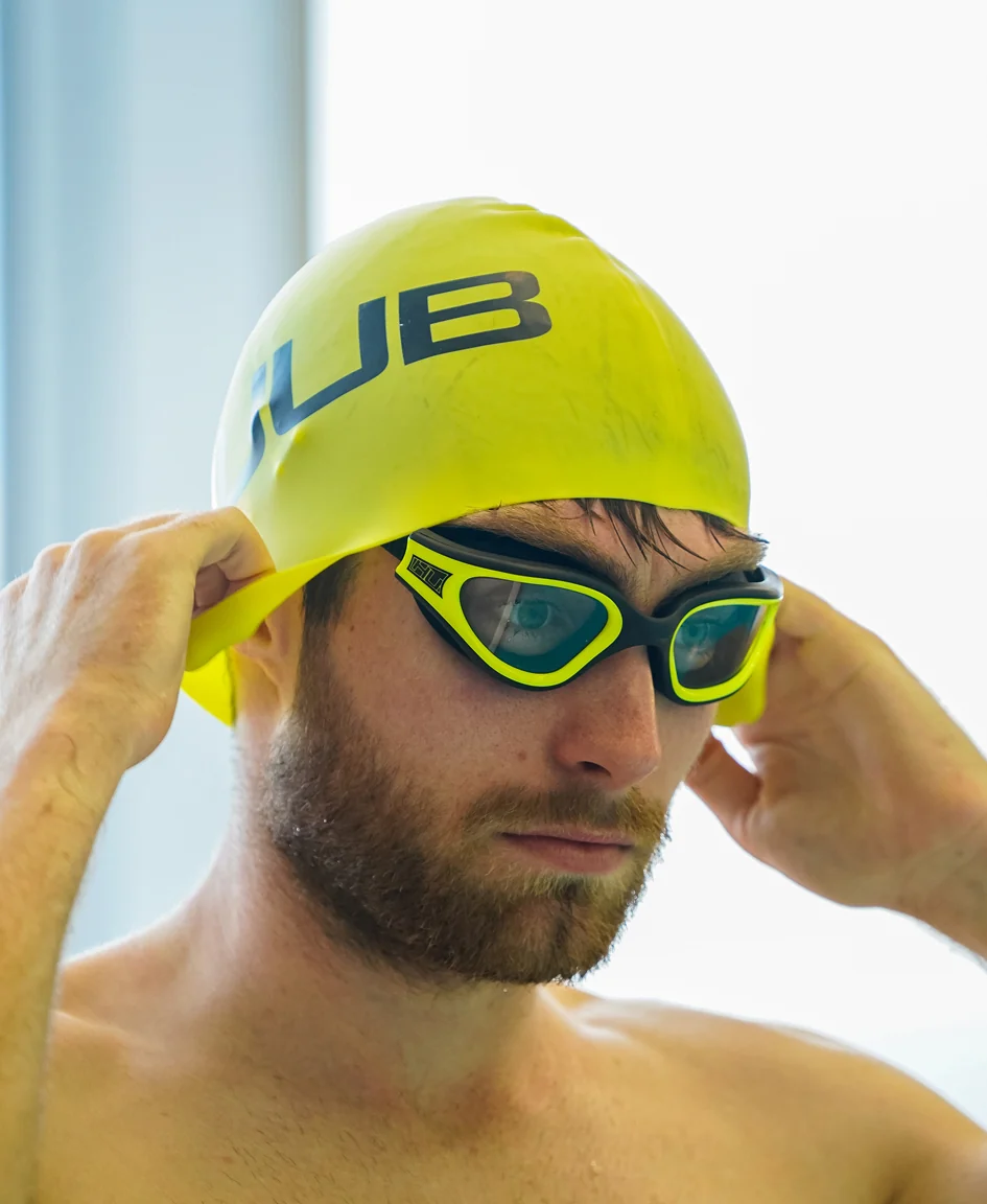 Silicone Swim Cap - Fluo Yellow - Image 2