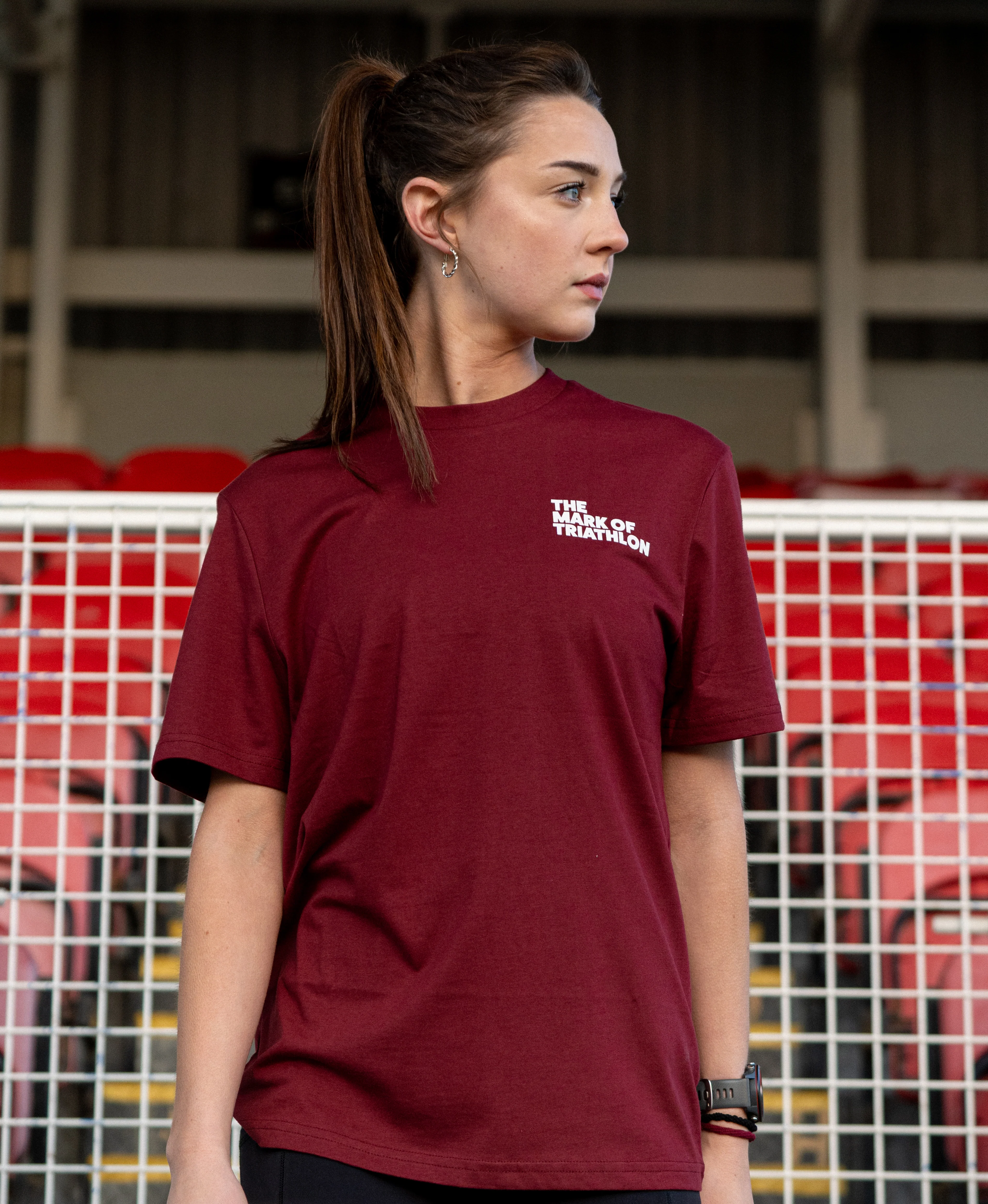 The Mark T-Shirt - Burgundy - Image 4